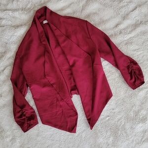 Red Lightweight Cropped Blazer
